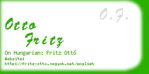 otto fritz business card